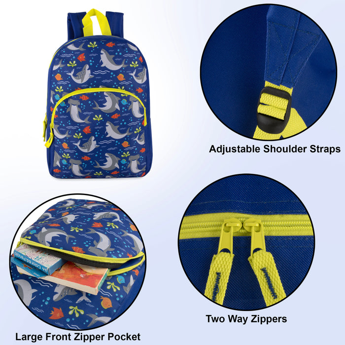 38cm Children's Character Backpack School Bag 14L Capacity - 8 Assorted Prints