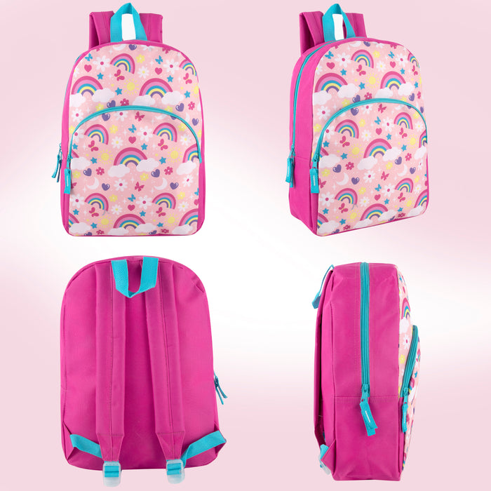 38cm Children's Character Backpack 14L Capacity - 4 Girls Prints