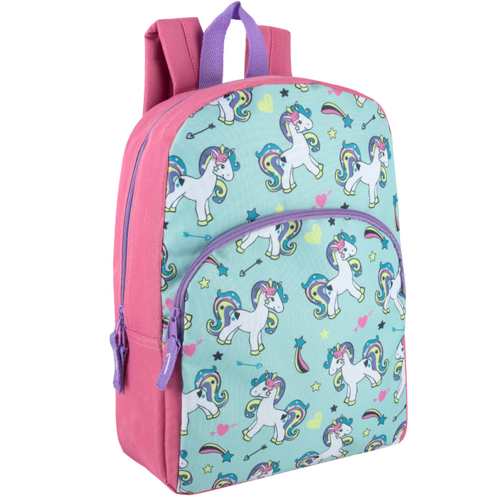 38cm Children's Character Backpack 14L Capacity - 4 Girls Prints