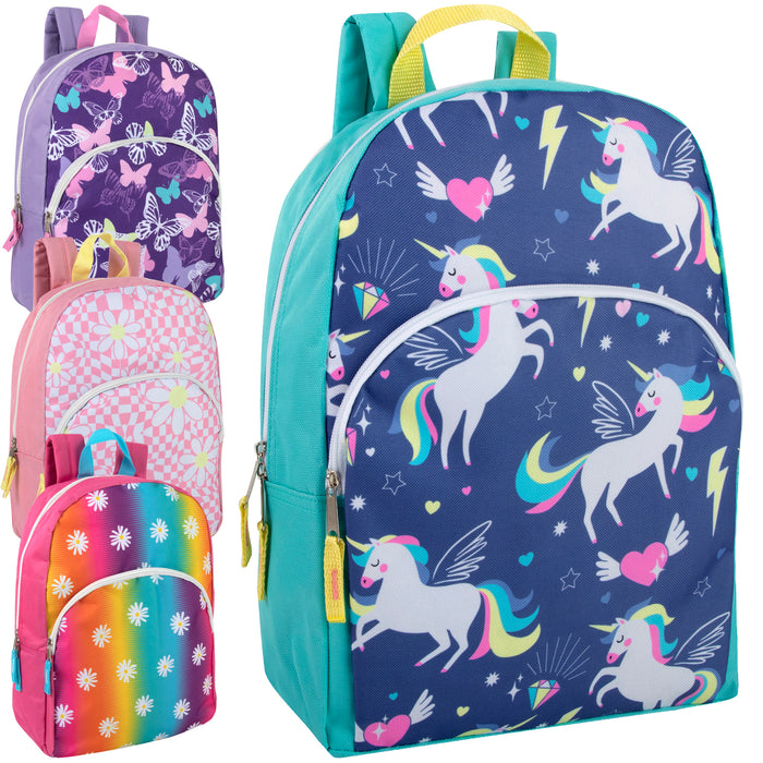 Character Backpack School Bag 38cm 14L Capacity - Girls Prints