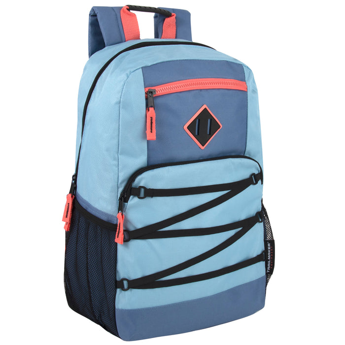 Wholesale Double Zippered Bungee Backpacks With Laptop Section - Girls