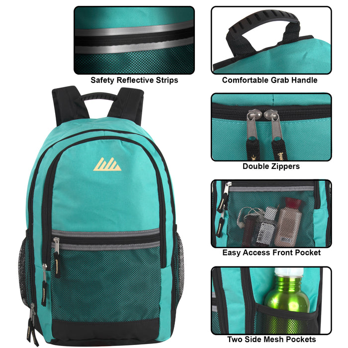 Wholesale 48cm Backpack 25L Capacity With Reflective Safety Strap - 3 Girl Colours