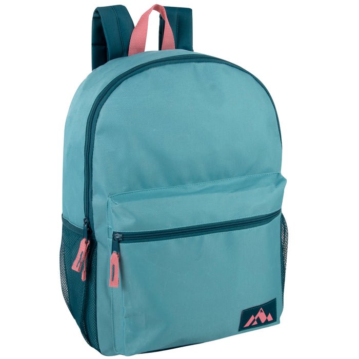 Wholesale 46cm Backpack 23L Capacity With Side Pocket - 5 Light Colours