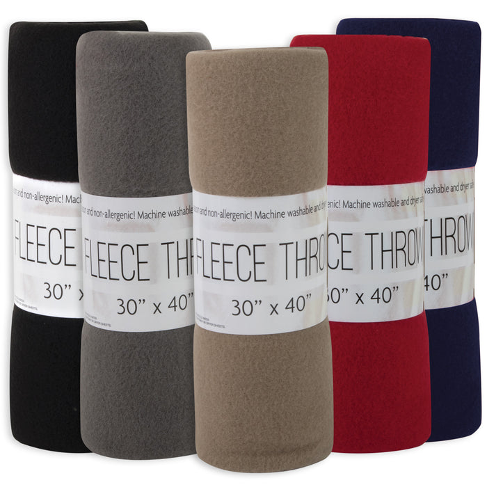 Wholesale Fleece Kids Blanket 30" x 40" - 5 Assorted Colors