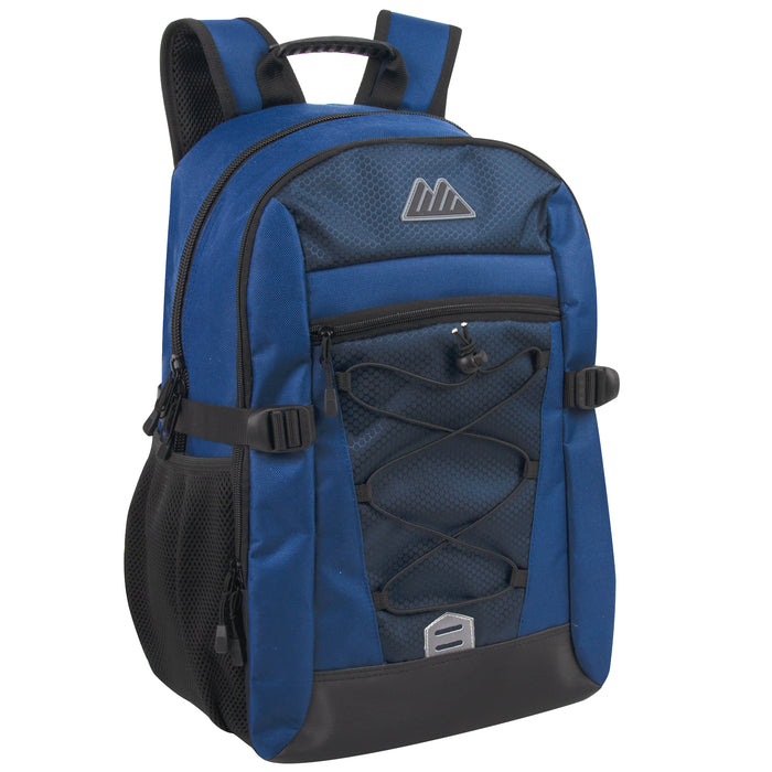 Wholesale 48cm Bungee Backpack 32L Capacity With Laptop Sleeve - Navy