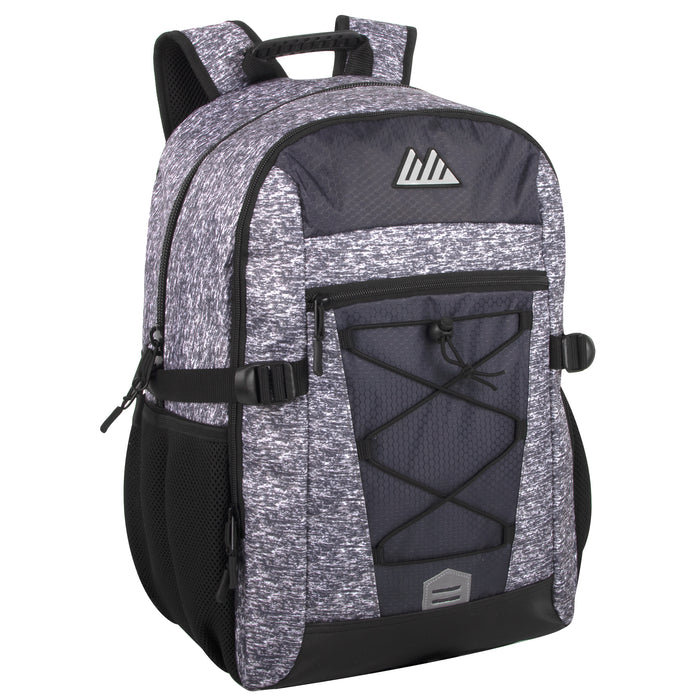 Wholesale 48cm Heather Bungee Backpack 32L Capacity With Laptop Sleeve