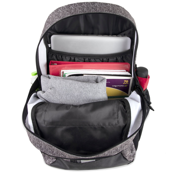 Wholesale 48cm Heather Bungee Backpack 32L Capacity With Laptop Sleeve