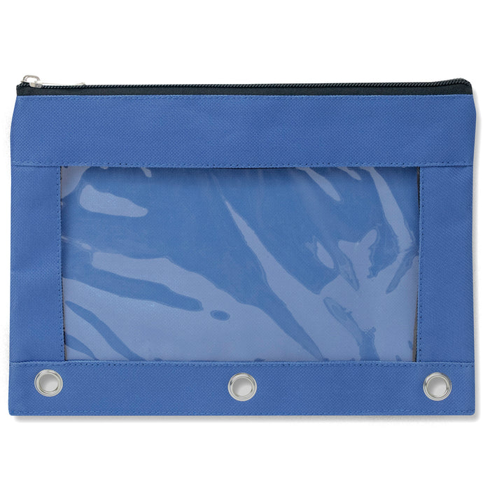 Wholesale 3 Ring Binder Pencil Case with Window - 8 Colours